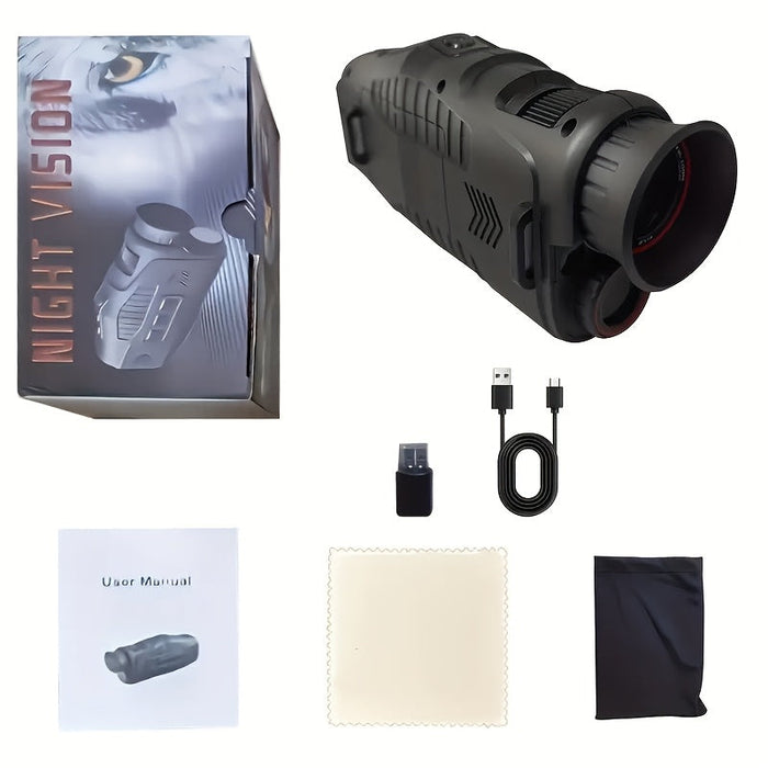 Monoculaire infrarouge avec zoom numérique 10× et lampe LED