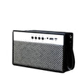Portable Bluetooth Speaker With Retro Lychee Pattern (Black)-0