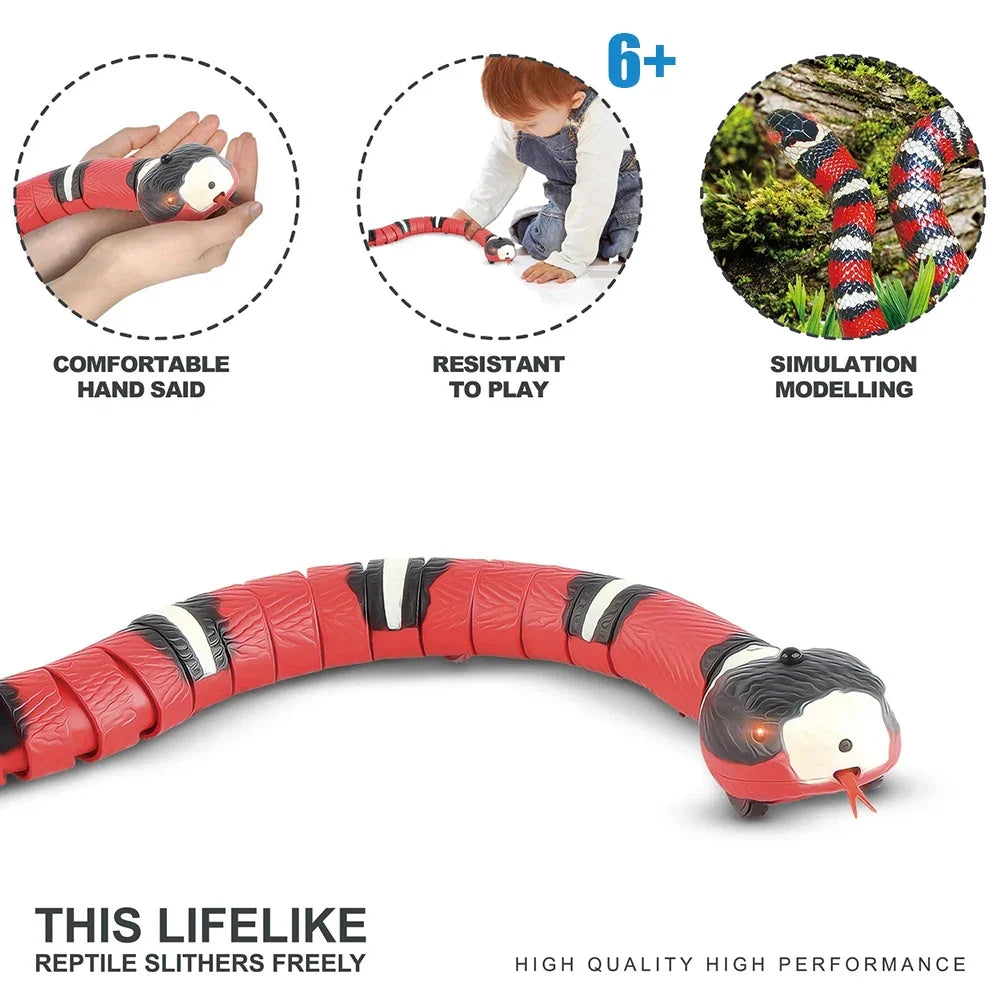 Smart interactive rechargeable snake toy