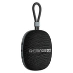 Black water-resistant portable outdoor Bluetooth speaker