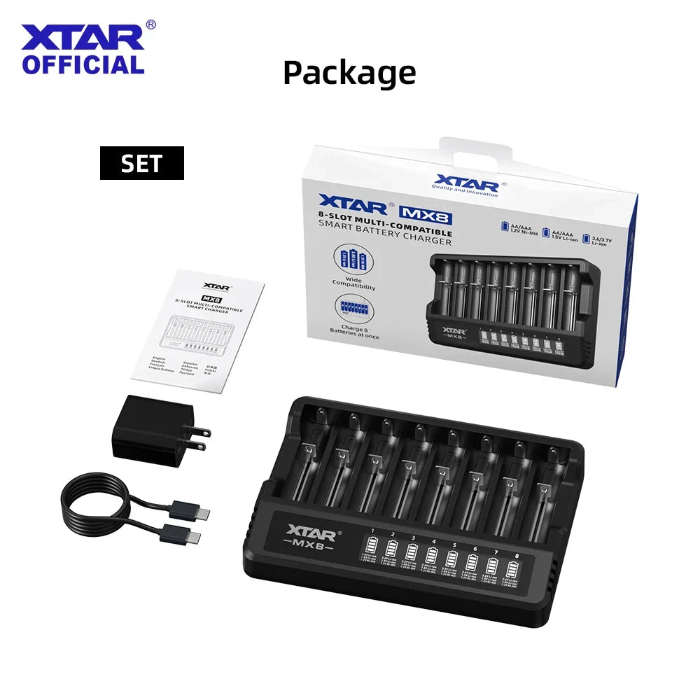 XTAR MX8 smart battery charger
