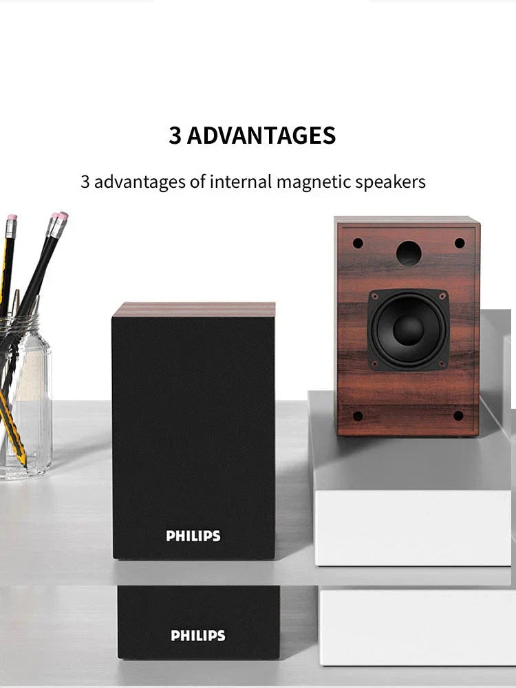 Enceinte Bluetooth au fini bois, marron