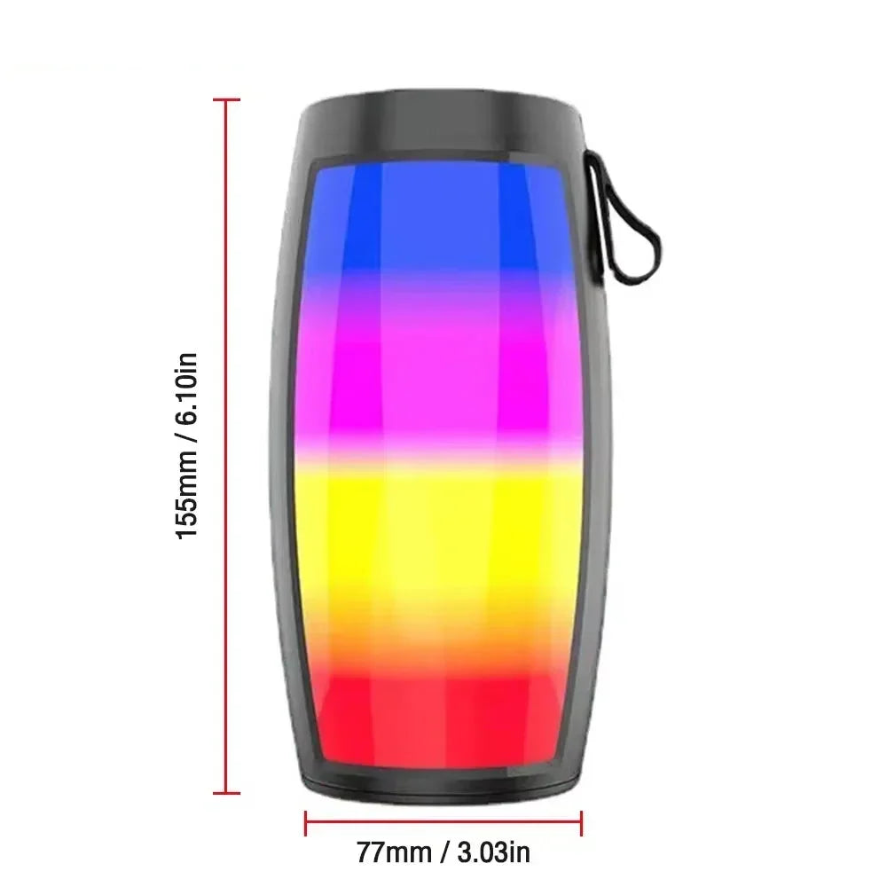 Enceinte à éclairage LED et basses puissantes, noire