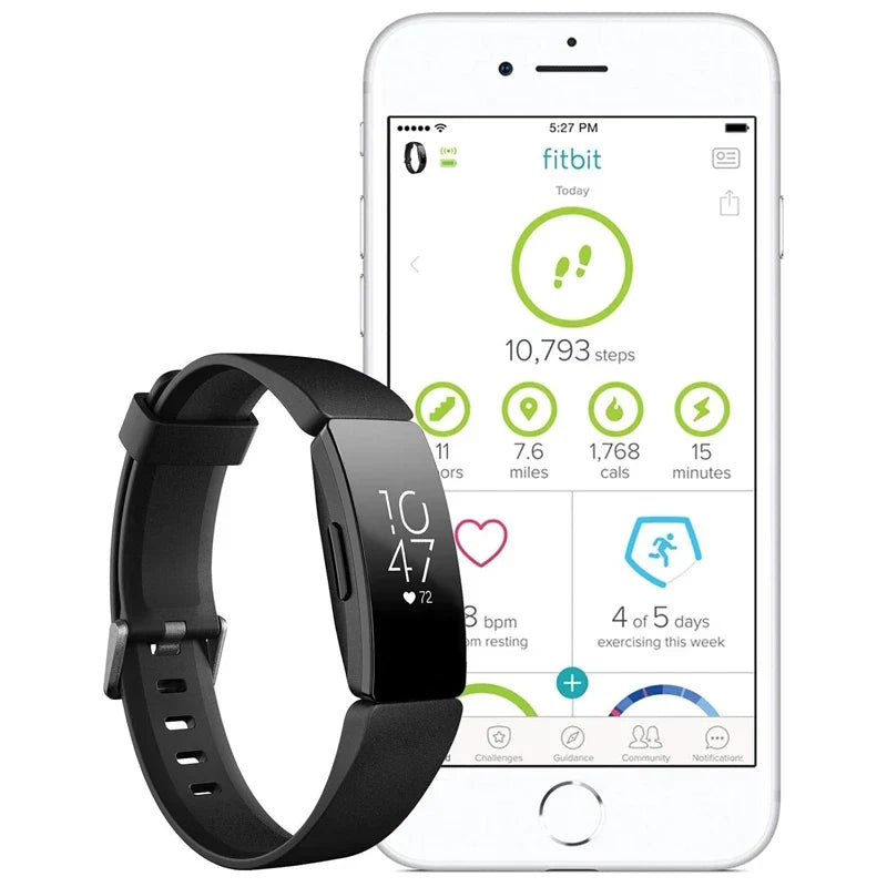 Black smart health and fitness band