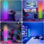 Lampadaire d'angle intelligent RGB