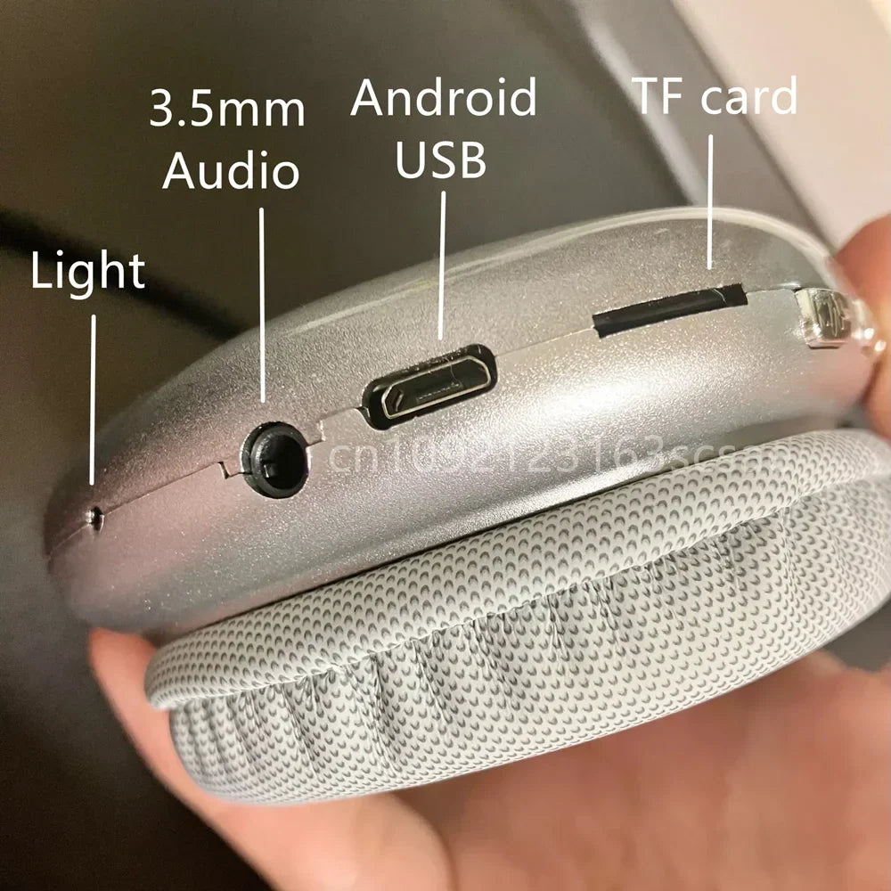 Casque Bluetooth sans fil à arceau, blanc
