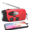 Radio d’urgence solaire à manivelle