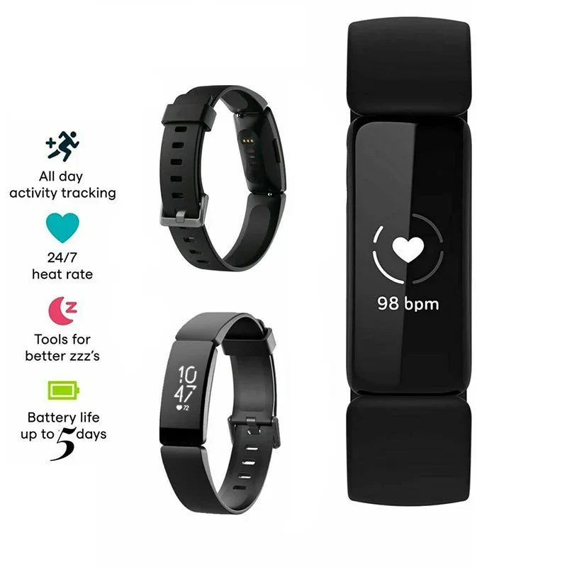 Black smart health and fitness band