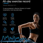 Blue smart fitness band