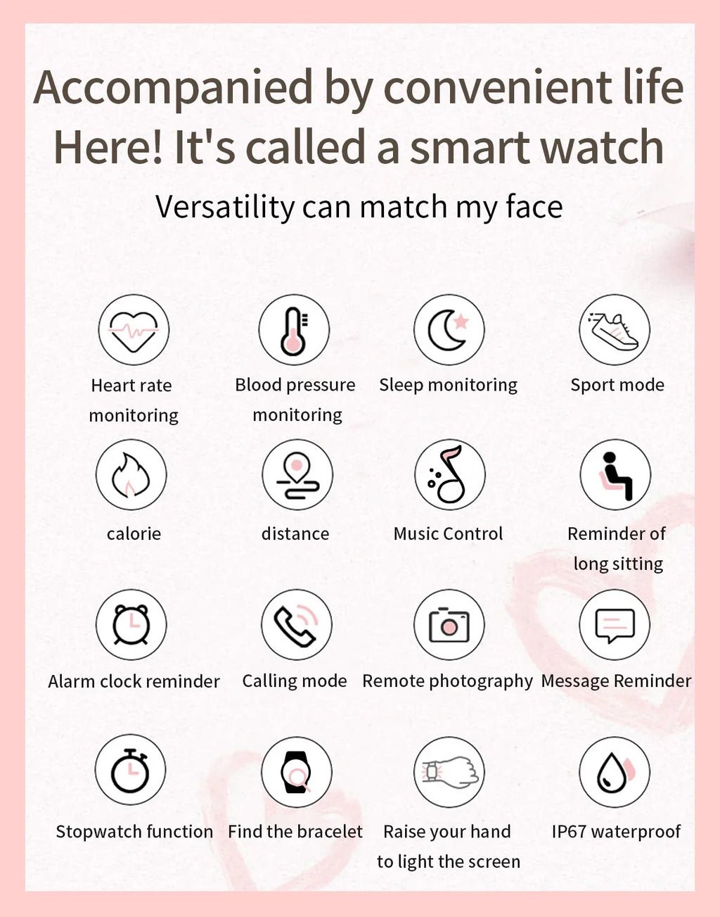 Montre connectée pour femme avec appels Bluetooth