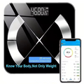 Black smart Bluetooth body fat scale