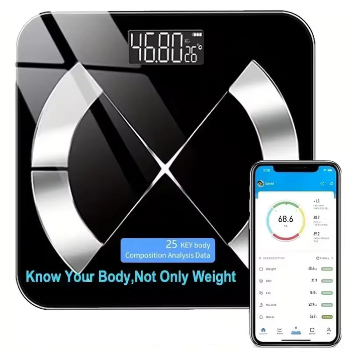 Black smart Bluetooth body fat scale