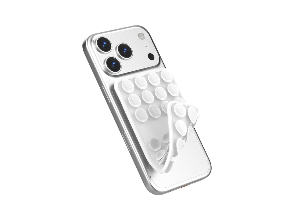 Support Techancy TZ6303 en silicone à ventouses pour téléphone et tablette, blanc