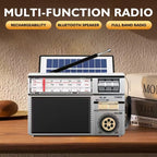 Multifunctional FM/AM/Bluetooth/solar portable radio