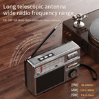 Multifunctional FM/AM/Bluetooth/solar portable radio