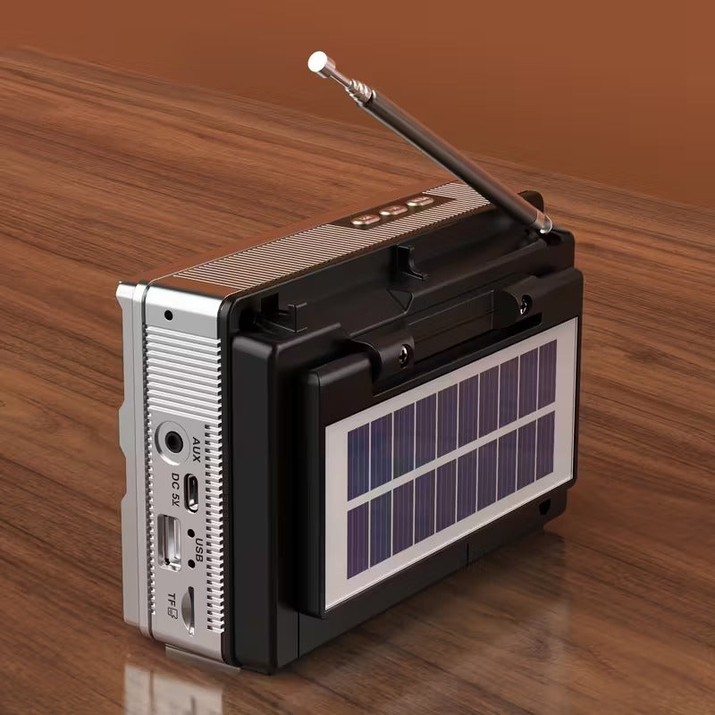Multifunctional FM/AM/Bluetooth/solar portable radio