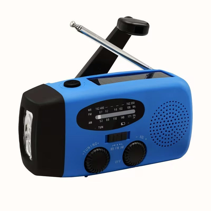Radio d'urgence avec lampe torche et batterie externe