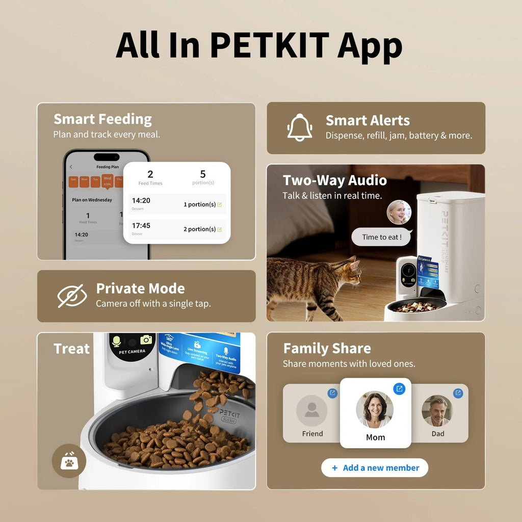 PETKIT YumShare Solo 2 automatic feeder with camera