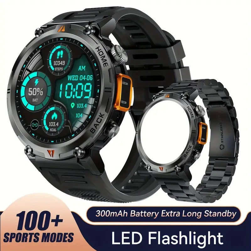 Smart Watch with Flashlight Touch Screen-4